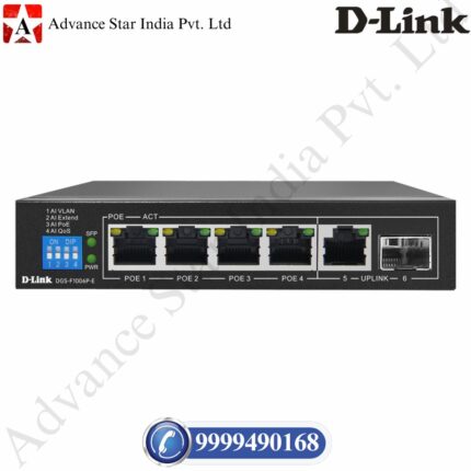 D-Link 6-Port Unmanaged PoE Switch DES-F1006P-E