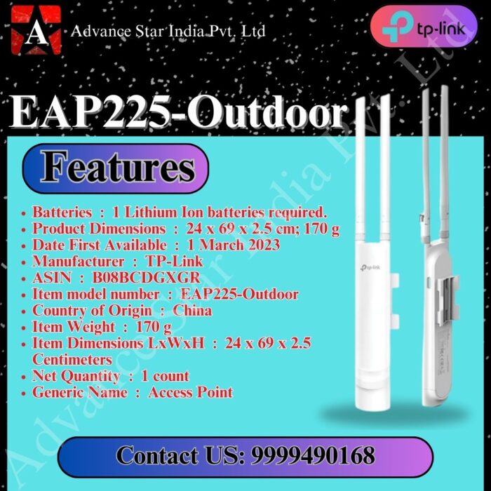 TP-Link EAP225-Outdoor | Omada AC1200 Wireless Gigabit Access Point