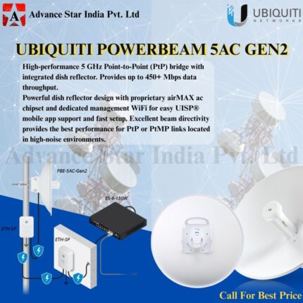 Ubiquiti PowerBeam ac Gen2 High-Performance airMAX ac Bridge (PBE-5AC-Gen2-US)