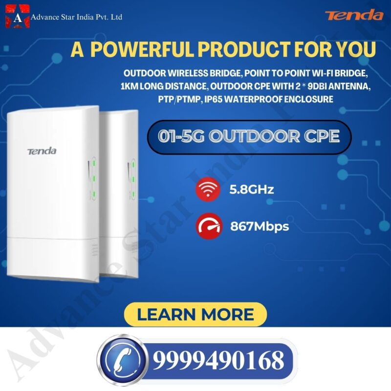 O1-5G 5GHz 9dBi 11AC 867Mbps Outdoor CPE