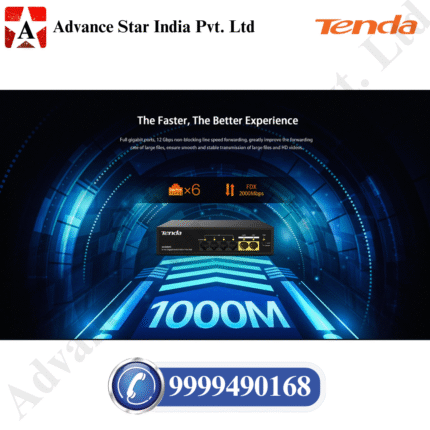 Tenda SG106PC 6-Port Gigabit Lite PoE Switch with 4-Port PoE (Black)