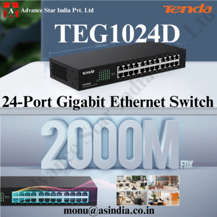 Tenda TEG1024D 24 Port 10/100/1000 Mbps Gigabit Lan Desktop Rack Mount Switch