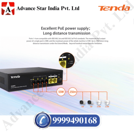 S106PC 6-Port 100M Lite PoE Switch with 4-Port PoE