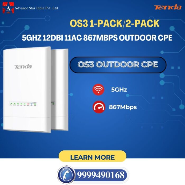 OS3 1-pack/2-pack 5GHz 12dBi 11AC 867Mbps Outdoor CPE
