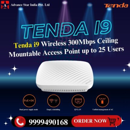 Tenda i9 Wireless 300Mbps Ceiling Mountable Access Point up to 25 Users
