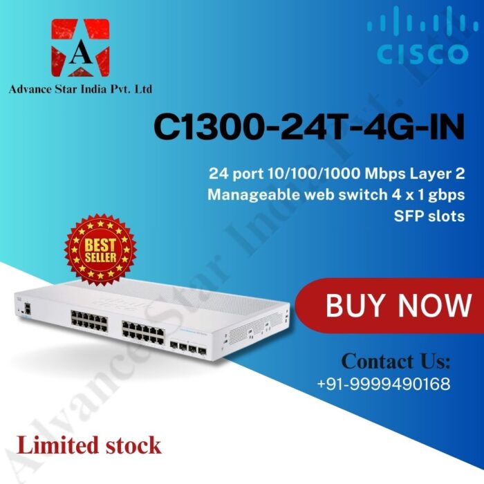 Cisco 1300- 24T-4G IN Managed Switch 24 Port
