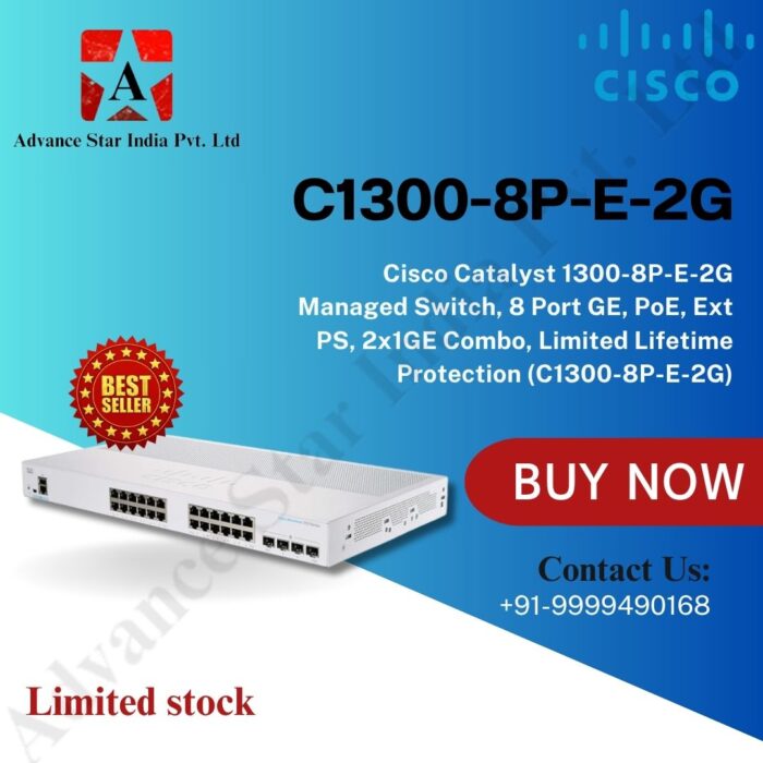 Cisco 1300-8P-E-2G Managed Switch 8 Port