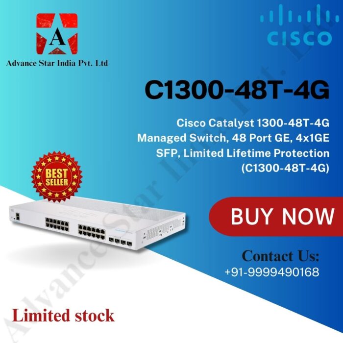 Cisco 1300-48T-4G Managed Switch 48 Port