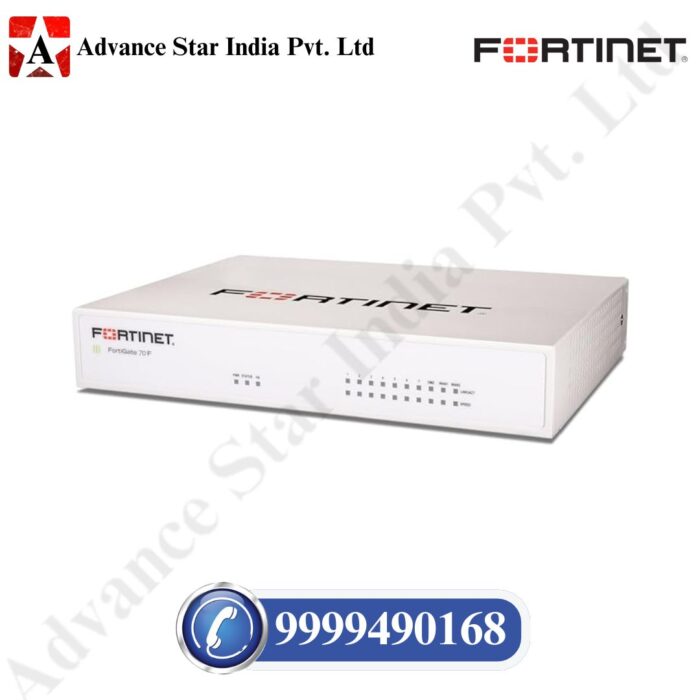 FortiGate-70F Firewall - 7X GE RJ45 Internal Ports, 2X GE RJ45 WAN Ports (Appliance Only, No Subscription) (FG-70F)