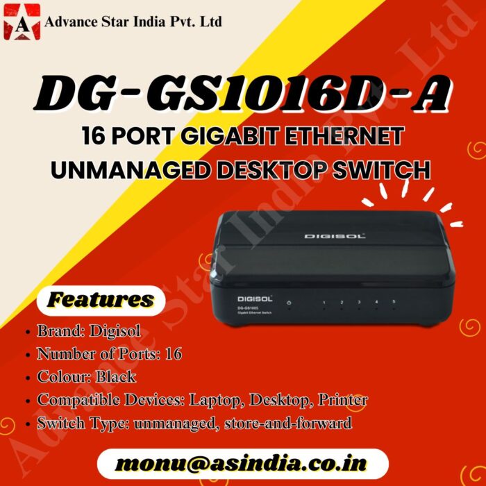 2 DG-GS1016D-A 16 Port Gigabit Desktop Switch