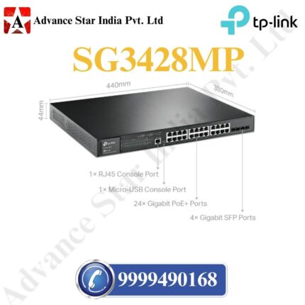 TP-Link TL-SG3428MP 24 Port Gigabit L2+ Managed PoE Switch - Image 3