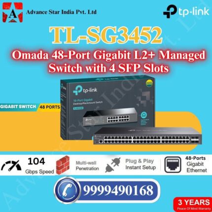 SG3452 Omada 48-Port Gigabit L2+ Managed Switch with 4 SFP Slots