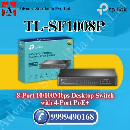 TL-SF1008P 8-Port 10/100Mbps Desktop Switch with 4-Port PoE+