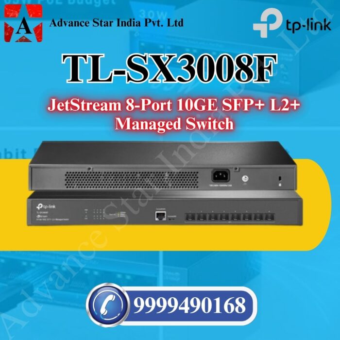 TL-SX3008F JetStream 8-Port 10GE SFP+ L2+ Managed Switch