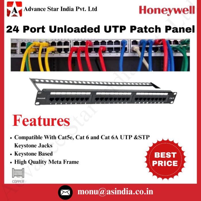 24 Port Unloaded UTP Patch Panel