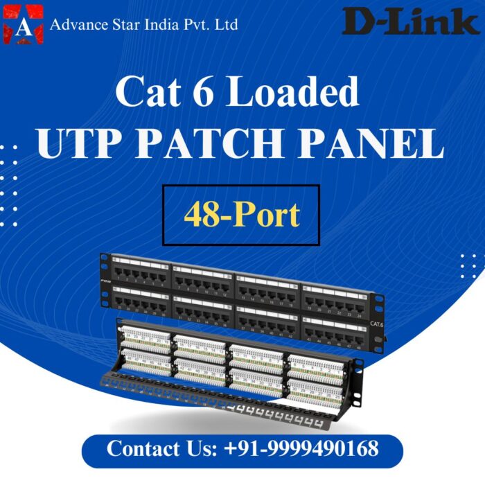 D-Link Cat6 UTP 48 Port Loaded Patch Panel