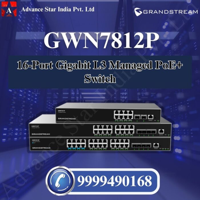 GWN7812P 16-Port Managed PoE Switch