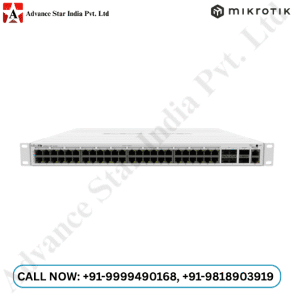 Mikrotik CRS354-48G-4S+2Q+RM 48x1G, 4x10G, 2x40G Managed Switch, Silver, Metal Case