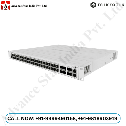 Mikrotik CRS354-48G-4S+2Q+RM 48x1G, 4x10G, 2x40G Managed Switch, Silver, Metal Case