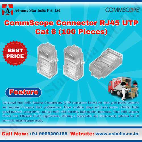 CommScope Cat 6 RJ45 UTP Connector (100 Pieces)