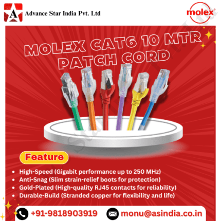 Molex Cat 6 UTP LHZS 10Mtr Patch Cord Dealer in Nehru Place