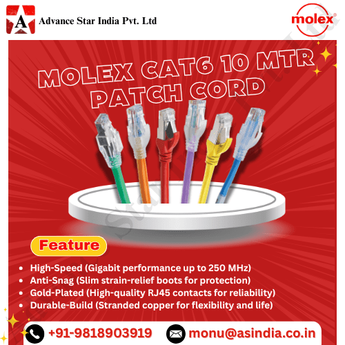 Molex Cat 6 UTP LHZS 10Mtr Patch Cord Dealer in Nehru Place