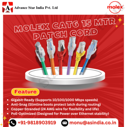 Molex Cat 6 UTP LHZS 15Mtr Patch Cord Dealer in Nehru Place