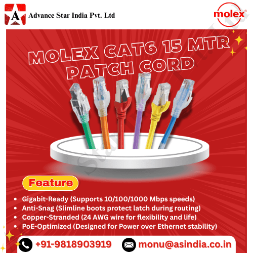 Molex Cat 6 UTP LHZS 15Mtr Patch Cord Dealer in Nehru Place