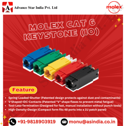 Molex Cat 6 Keystone (IO) Dealer in Nehru Place Delhi Ncr 