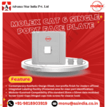 Molex Cat 6 Single Port Face Plate Dealer in Nehru Place Delhi