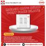 Molex Cat6 Quad Port Face Plate Dealer in Nehru Place Delhi Ncr