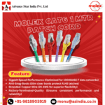 Molex Cat 6 UTP LHZS 1Mtr Patch Cord Dealer in Nehru Place