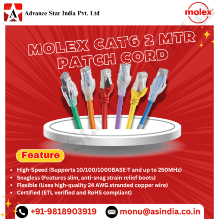 Molex Cat 6 UTP LHZS 2Mtr Patch Cord Dealer