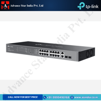 Advance Star India offers the TP-Link ES220GMP, a reliable and high-performance network switch for modern businesses. It is designed to support offices, CCTV systems, and enterprise environments. Moreover, this switch provides multiple Gigabit ports with PoE+ support, allowing easy connection of IP cameras, access points, and VoIP devices. As a result, users can reduce extra power cabling and simplify installation ES220GMP Managed Switch 16-Port Dealer in Nehru Place Delhi.